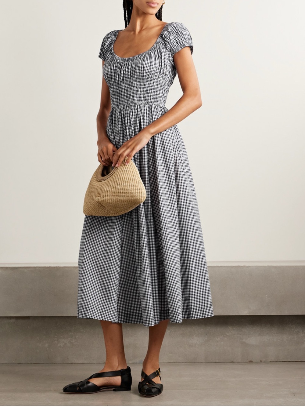 DÔEN Quinley Dress in Gingham - Size M